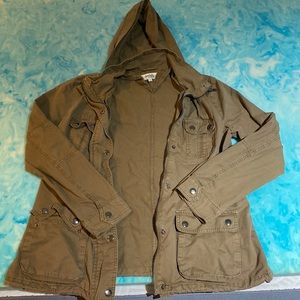 Tan Zipper Up Jacket